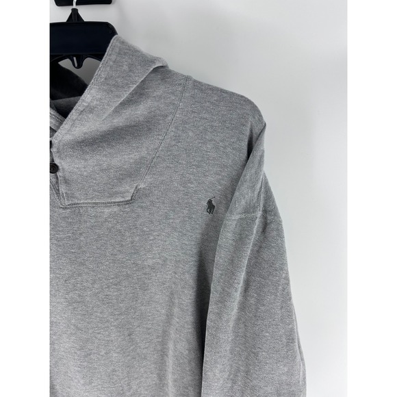 Polo Ralph Lauren Mens Gray Estate Rib Shawl Collar Button Pullover Shirt 3XLT - Picture 3 of 8